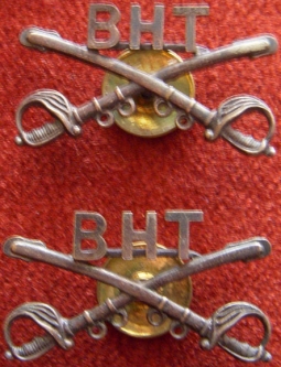 Pair of 1920s-1930s Culver Academy Black Horse Troop Collar Insignia by Meyer