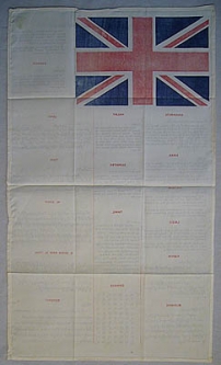 Very Rare 2nd Style 1st Type Silk British Blood Chit w/ 17 Languages