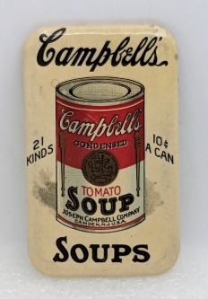 Wonderful ca 1900 Campbell's Soups Adv Celluloid Pocket Mirror