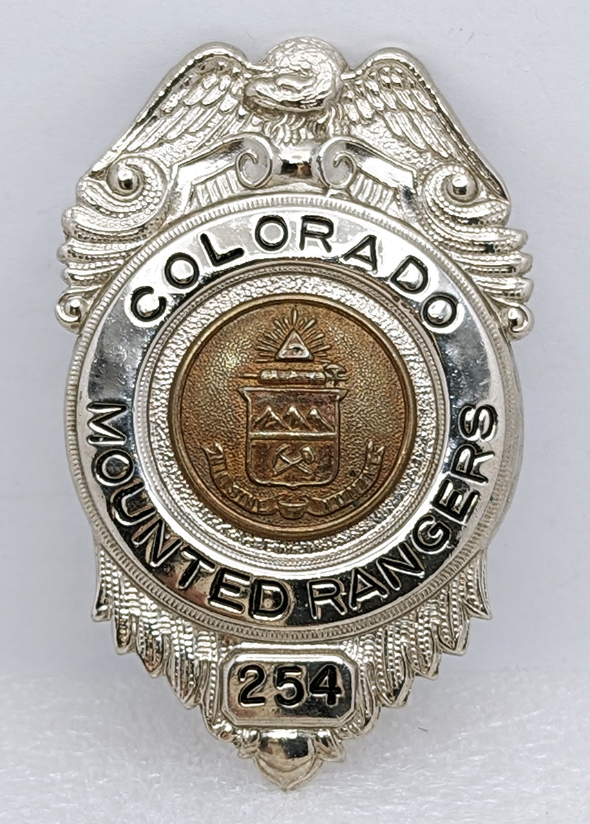 1950s60s Colorado Mounted Rangers Badge 254 Flying Tiger Antiques