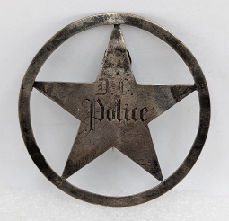 Ext Rare 1850s District of Columbia Police Badge