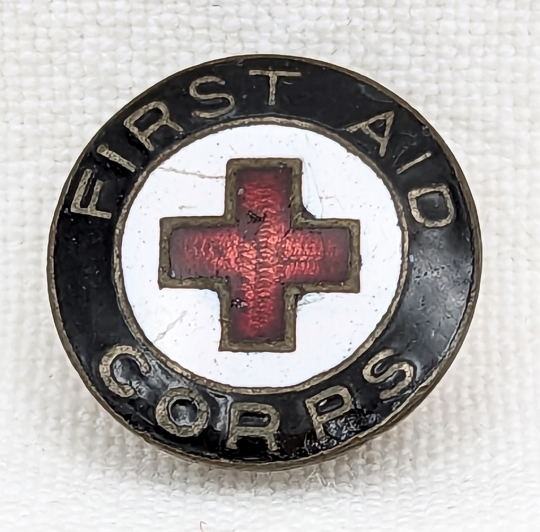 Rare ca 1900 American Red Cross First Aid Corps Lapel Pin