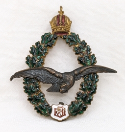 Beautiful M1913 WWI Austrian Pilot Badge ca 1916 by Zimbler Converted from Pin to Clips