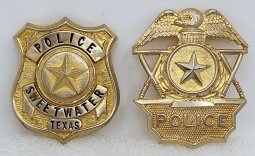 1950s Sweetwater TX Police Jacket & Hat Badge