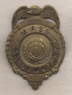 1930s-1940s Massachusetts Reformatory Officer Badge (Gold-Plated)