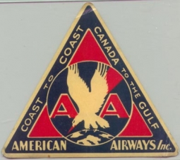 1930s American Airways Label
