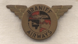 1930s Braniff Airways Hat Badge