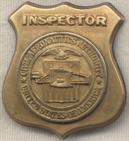 1930s United States Civil Aeronautics Authority Inspector Badge (Stamped 196)