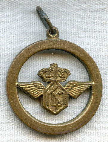 1930s KLM (Royal Dutch Airlines) Souvenir Charm