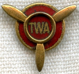 1930s TWA 1 Year of Service Lapel Pin by Unknown Maker