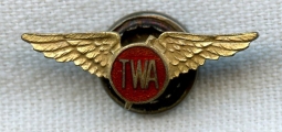 1930s TWA Lapel Pin in Sterling Silver