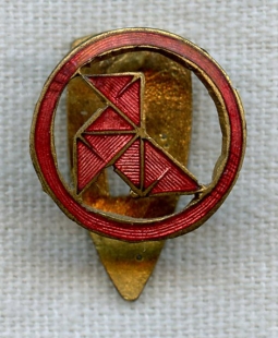 1930s-WWII Belgian AF Lapel Badge for 3rd Fighter Squadron, 2nd Group, 2nd Regiment