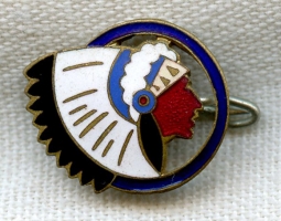 1930s-WWII Belgian AF Lapel Badge for 9th Observer Squadron, 6th Group, 1st Regiment