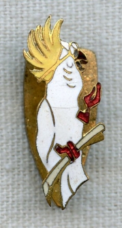 1930s-WWII Belgian Air Force School of Aeronautics Lapel Badge
