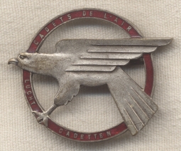 Circa 1930s-WWII Belgian Aviation Cadet Badge