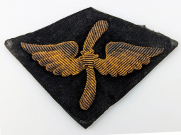 Ext Rare 1918 Russian Workers & Peasants Red Air Fleet Glavvozduhflot Pilot Sleeve Badge in Bullion