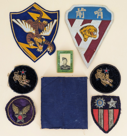 Wonderful Early WWII USAAF 76th Fighter Sq 23rd FG Pilot Patch & Misc Grouping