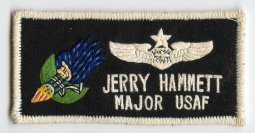 Beautiful Vietnam War USAF AC-130 Spectre Gunship Navigator Name Strip Thai Hand Embroidered