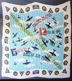 WWII Mediterranean Allied Air Forces Patriotic Silk Scarf by Brooke Cadwallader