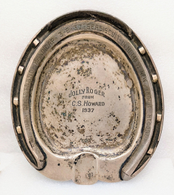 Incredible SEABISCUIT 1937 San Juan Capistrano Race Worn Horseshoe Sterling Presentation Ashtray