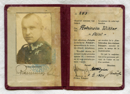 Ext Rare 1924 Polish Pilot's Association Member Pilot Photo ID Legitymacja of Wiktor Rodziewicz