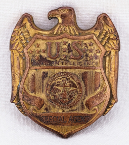 Great Salty Been There 1940s-50s USN Naval Intelligence Special Agent "Fat boy" badge #588