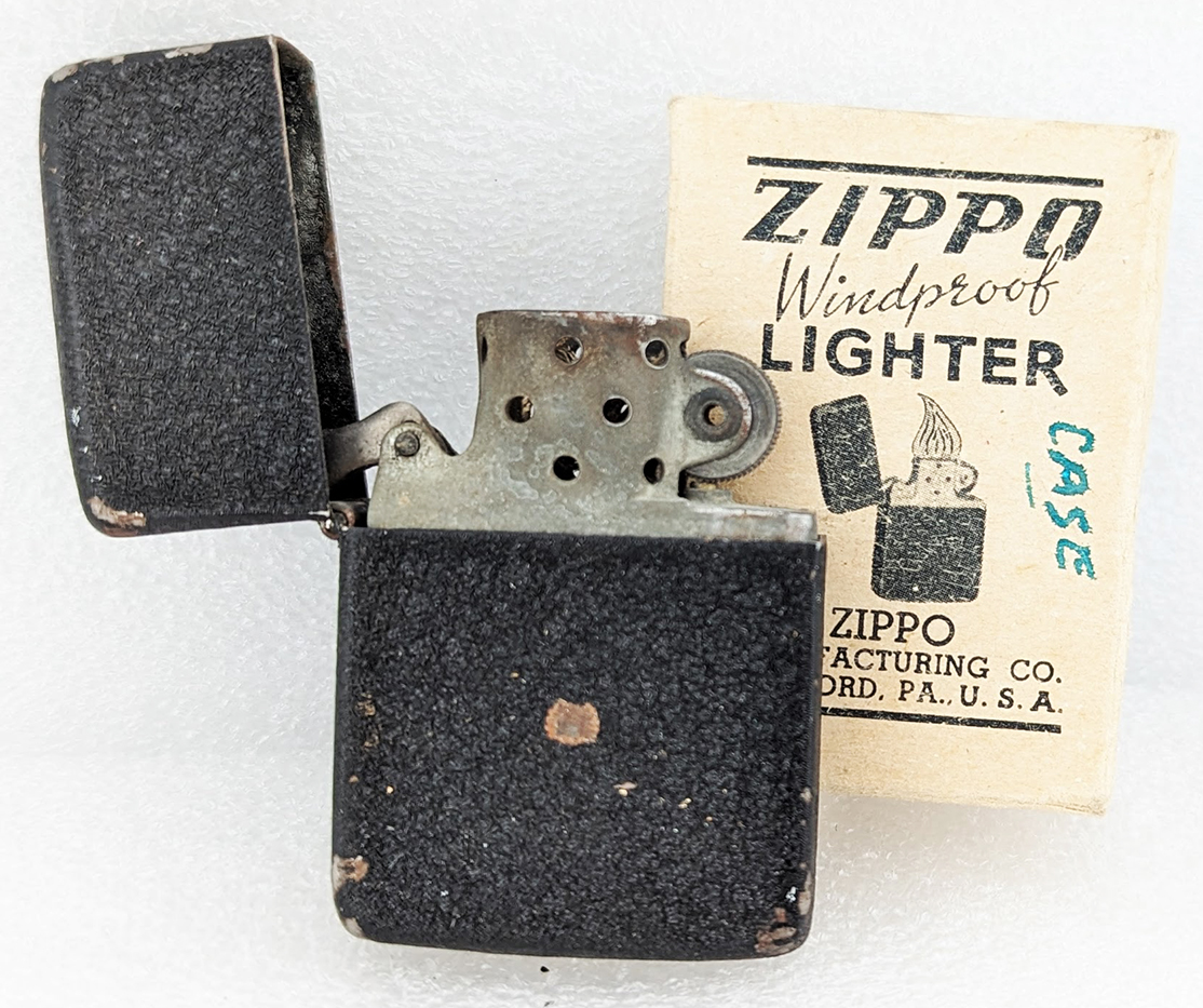 Original WW2 Zippo Black Crackel 3 Barrel 1943-1945 