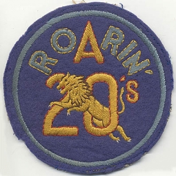 312th Bomb Group, 5th Air Force Aussie Made "Roarin' 20's" Squadron Patch