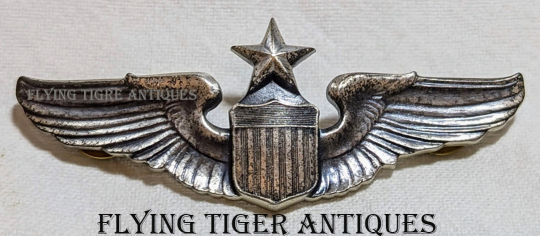 WWII ca 1944 Beautiful Iconic USAAF Senior Pilot Wing in Sterling by Josten