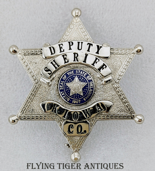 1960s-70s Kiowa Co Oklahoma Deputy Sheriff Badge