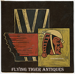 Un-ID'd, possibly Western Air Lines, WWII era Painted Leather Aviation Jacket Patch