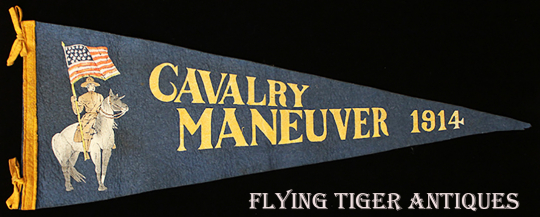 Great 1914 United States Cavalry Maneuvers Souvenir Pennant