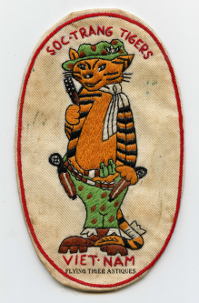 Rare Early Vietnam ca 1963 US Army 121st Aviation Co Soc-Trang Tigers LARGE Jacket Patch