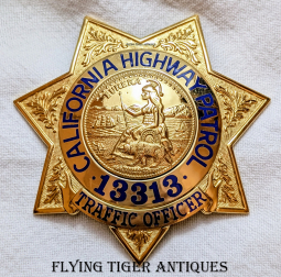 Great 1989 California Highway Patrol "Rejected" Badge # 13313 by Williams & Anderson of RI