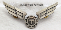 1970s 4th Issue Flying Tiger Airlines Flight Crew Hat Badge