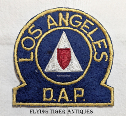 Early WWII Los Angeles Police Deputy Auxiliary Police Civil Defence Jacket Patch