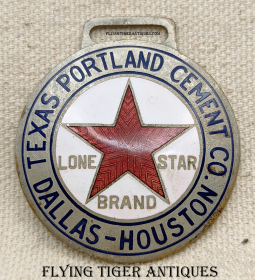 Gorgeous 1910s Texas Portland Cement Co Watch Fob in Exc. Condition