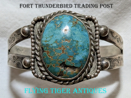 Wonderful 1930s Navajo Silver & Fabulous Old High Grade Royston Turquoise Bench Made Bracelet