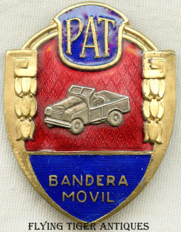 Rare Late 1950's Spanish Armed Traffic Police Mobile Team Badge in Excellent Original Condition