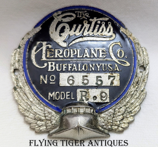 Ext Rae WWI Curtiss R9 USAS Bomber Data Plated in Excellent Condition
