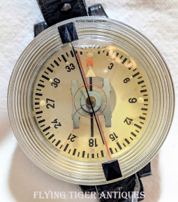 Early WWII Nazi German Luftwaffe Aviator Wrist Compass AK 39 with Cold Weather Extension Strap