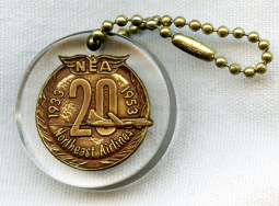 1953 Northeast Airlines 20th Anniversary Souvenir Key Chain