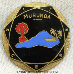 1960's French Naval Air Force Nuclear Test Site Mururoa Badge by FIA (Augis)