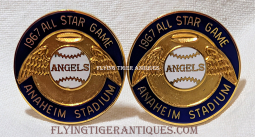 1967 MLB Major League Baseball Angels All Star Game Anaheim Stadium Promo Cufflinks Rare