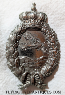 Beautiful WWI ca 1916 Bavarian M1913 Army Pilot Badge in 800 Silver by Carl Pollath Schrobenhausen