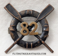 WWI Era USCG #'d Surfman Collar or Cap Badge, Possibly for Naval District #8 Life Saving Station #2