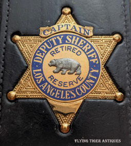 Eraly 60s Los Angeles CA Reserve Captain Retired Wallet Badge by Entenmann with Documents & Paper