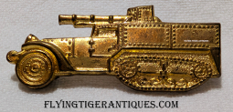 Rare WWII English Made US Army Tank Destroyer Officer Collar Insignia by J. R. Gaunt