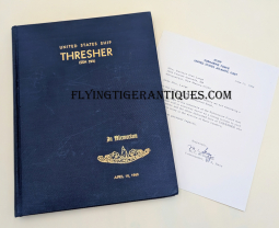 1964 1st Edition USS Thresher SSN 593 In Memoriam Cruise Book w Poignant Letter