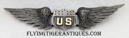Stunning Iconic WWI USAS Jr/Military Aviator Wing by Homrighous of Memphis
